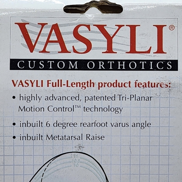 Vasyli Men's Full-Length Low Density Custom Orthotics - XL - Picture 9 of 10